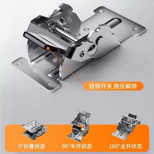 90 Degree Self Locking <b>Folding</b> Hinge Stainless Steel Heavy Duty For <b>Coffee</b> <b>Table</b> Bed Chair Legs - Product Image 3