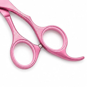 Ciseaux de coiffure professionnels roses, lame en acier inoxydable, manche moyen, pour droitiers, pointe affûtée, usage en salon - Product Image 5