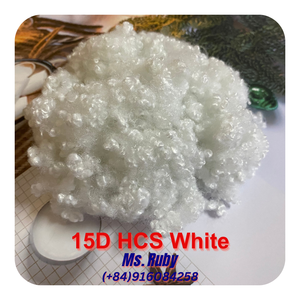 Vente en gros de rembourrage en fibres de polyester 100% recyclées, blanches, creuses, conjuguées et siliconées 15D HCS pour oreillers, couettes et couvertures - Product Image 6