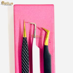 แหนบต่อขนตา Bellus International Professional 45 90 Smooth Fiber Tip Volume Lash Tweezers  ทำจากสแตนเลสสตีล  ใช้งานได้ทนทาน จับขนตาได้อย่างแม่นยำ - Product Image 1
