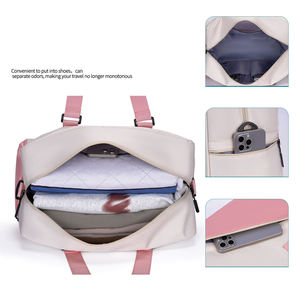 กระเป๋าเดินทางแบบพับได้กันน้ำอ็อกซ์ฟอร์ดซิปแบบพกพากระเป๋าเดินทางวันหยุดสุดสัปดาห์ความจุขนาดใหญ่โพลีเอสเตอร์กระเป๋ากีฬายิมสายรัดปรับระดับได้ - Product Image 4