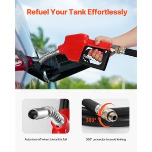 Tanque de Combustible Diésel Portátil de 58 Galones con Caudal de 10 GPM y Bomba de Transferencia Eléctrica de 12V, Rueda de Goma de 13.1 pies para Senderismo - Product Image 5