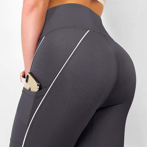 Leggings décontractés pour femmes, couleur unie, fabrication de qualité supérieure, prix de gros - Product Image 3