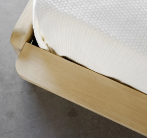 โครงเตียงไม้สักหุ้มผ้าสไตล์โมเดิร์นรักษ์โลก หัวเตียงผ้าแบบมินิมอล สไตล์สแกนดิเนเวียน เตียงแพลตฟอร์มขนาดคิงไซส์ รับประกัน 3 ปี - Product Image 2