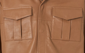 Veste en cuir véritable pour homme, de qualité supérieure, respirante, chaude pour l'hiver, ajustée, en cuir de mouton. - Product Image 5