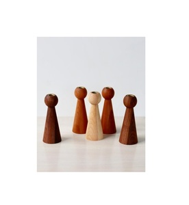 Natural Wooden Candle Holder Accessories For Scandinavian Interior Decoration Rustic Farmhouse Styling And Wedding <b>Table</b> Decor - Product Image 1