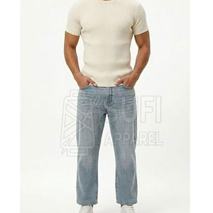 Premium Quality Breathable Eco-Friendly 100% Cotton <b>Men</b> <b>Jeans</b> Pants Customizable Casual Professional Manufacturing Standards - Product Image 3