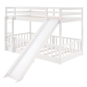 Letto a Castello Bianco con Scivolo e Scala per Bambini (Modello Vecchio SKU LP000009AAK) - Product Image 3