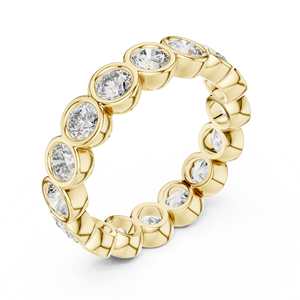Bague Éternité Classique pour Femme en Argent 925 avec Moissanite Taille Ronde Brillante et Sertissage Clos – Bijou de Mariage - Product Image 6