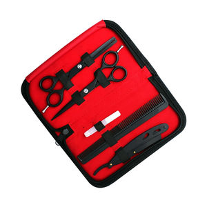 Kit de ciseaux de coiffure professionnels en acier inoxydable de 6 pouces, outils de beauté capillaire domestiques, peigne, ciseaux à effiler, ensemble de ciseaux de barbier - Product Image 2