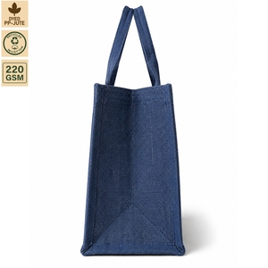 Sac de courses en toile de coton laminée imprimé sur mesure, sac de courses en jute, 31x27x16cm, réutilisable, sac de supermarché, vente en gros, fabricant OEM - Product Image 4