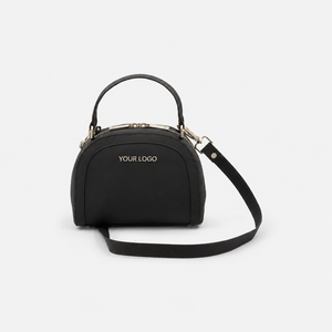 Sac à bandoulière en cuir noir bio HINDVANTA GLOBAL, fermeture éclair, capacité moyenne, pour usage quotidien, voyage et soirée - Product Image 1