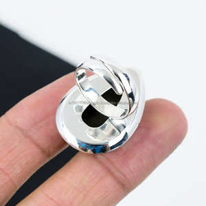 Bague en argent sterling 925 avec pierres précieuses pyrite naturelle en forme de poire pour femmes et hommes cadeau de mariage pour femme maman elle - Product Image 4