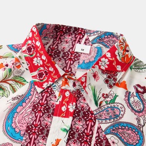 เสื้อเชิ้ตฮาวายพิมพ์ลายต้นมะพร้าวสำหรับผู้ชาย แขนสั้น เสื้อเชิ้ตสำหรับวันหยุดพักผ่อนริมชายหาด - Product Image 4