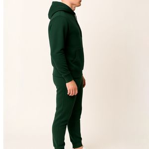 Survêtement en molleton de coton et polyester pour hommes, tenue de sport souple et flexible, vente en gros, logo personnalisé, vêtements de sport - Product Image 5