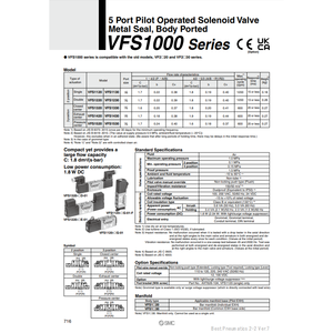 Pièces pneumatiques VFS1230-5DZ-01 d'électrovanne pneumatique SMC - Product Image 2