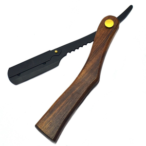 Sliding Customizable Logo Straight <b>Razor</b> for Barbers Plastic Handle Matte Single Blade Barber Supplies Customized Packing - Product Image 4