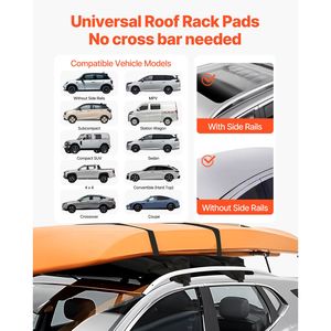 37.6 Inch Universal <b>Inflatable</b> Soft Aluminium Roof Rack Pads 88LBS Kayak Carrier 2 Ties 37.6 Inch Universal <b>Car</b> Roof Rack Pads - Product Image 2
