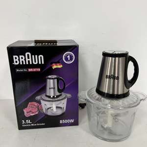 Picadora de Carne Eléctrica de Acero Inoxidable de 3.5L, 6L, 8L, 12L, 15L de Capacidad, Procesador de Alimentos, Licuadora para Uso Doméstico, Máquina para Fufu - Product Image 6