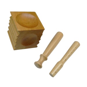 JIPSY Doming Forming Block Wood <b>Set</b> With 4 Grooved Spheres & 2 <b>Punches</b> For Jewelry Making And Metal Embossing Dapping Block - Product Image 3
