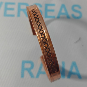 Bracelet magnétique en cuivre gravé sur mesure, cadeau personnalisé pour la santé, bijoux artisanaux pour soulager les douleurs articulaires - Product Image 2