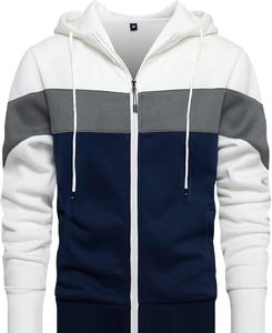 เสื้อฮู้ดผ้าฝ้ายสำหรับผู้ชายโอเวอร์ไซส์ไม่มีลาย - Product Image 1