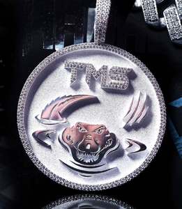 เครื่องทดสอบเพชร Fashion Pass สำหรับเครื่องประดับสั่งทำพิเศษ จี้เพชร VVS มอยส์ซาไนต์ ประดับเพชรแบบ Iced Out ชุบโรเดียม เงินแท้ 925 จี้สำหรับทุกเพศ - Product Image 4