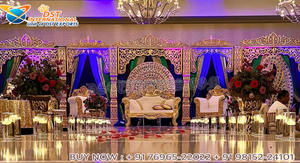 Décoration de scène de mariage au look classique, décoration de scène romantique pour réception nocturne, décoration de scène de mariage asiatique onirique pour la nuit, États-Unis - Product Image 2