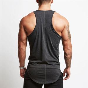 Camiseta sin mangas con músculos para gimnasio para hombre, talla grande personalizada, 95% algodón, 5% Spandex, chaleco transpirable para Fitness, chaleco liso con tirantes - Product Image 4