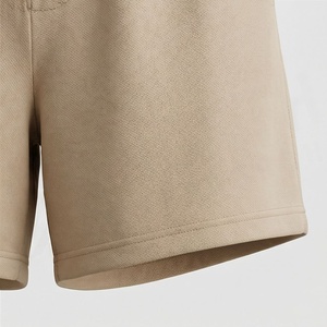 Ensemble de shorts en coton tricoté 2 pièces pour femmes avec imprimé flamme et éclairs, col rond, coupe ample, décontracté, pour le printemps et l'été - Product Image 6