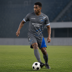 Custom Name Number Print <b>Soccer</b> Kit Jersey Shorts Four Way Stretch Fabric 100% Polyester Ventilated Mesh Back Panel OEM Teams - Product Image 6