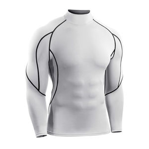 Camisetas de Compresión para Hombre con Logotipo Personalizable, Secado Rápido, Elásticas, Manga Larga, Ropa Deportiva para Entrenamiento, Protección Solar - Product Image 1