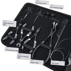 Kit d'outils pour extensions de cheveux ZARNAB SURGICAL avec outils en acier inoxydable et en plastique pour usage en salon - Installation et retrait - Nouveauté - Product Image 5