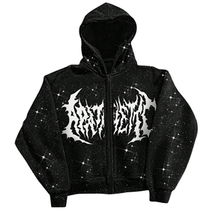 Sudaderas con Pedrería al por Mayor, Sudaderas con Logotipo de Pedrería Personalizadas de Alta Calidad, Mezcla de Algodón y Poliéster, Fabricante de Sudaderas con Pedrería al por Mayor - Product Image 1