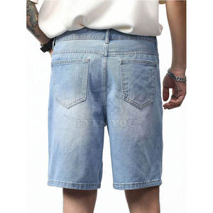 Shorts cargo en jean déchiré pour homme, style streetwear, coupe ample, multi-poches, en coton respirant, taille haute, fermeture boutonnée, pour l'été - Product Image 3