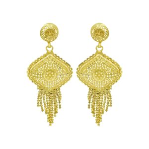 Pendientes Colgantes de Moda Chapados en Oro de 14K, 18K, 24K al por Mayor, Pendientes Nupciales de Diseño Turco, Joyería de Oro Laminado, Oro Joyería - Product Image 3