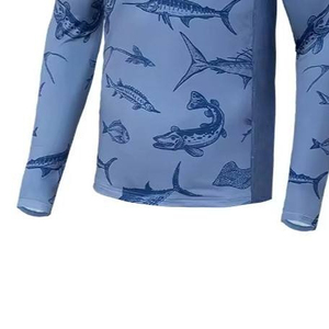 T-shirt à manches longues à capuche de pêche personnalisé de qualité supérieure, entièrement imprimé par sublimation, respirant et à séchage rapide - Product Image 5