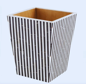 Soporte para Bolígrafos de Alta Calidad con Incrustaciones de Hueso en Mosaico, Forma Ovalada, para Escritorio - Product Image 1