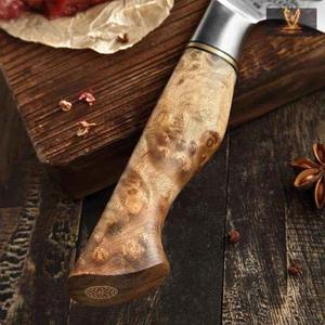 Ensemble de 5 couteaux de chef professionnels à manche en bois, en acier Damas, très demandés, accessoires de cuisine - Product Image 5