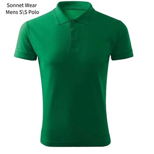 เสื้อโปโลแขนสั้นผ้าเนื้อแน่นสำหรับผู้ชาย - Product Image 1