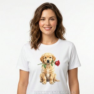 Camiseta de Mujer Personalizada con Diseño de Acuarela, Camiseta Blanca de Algodón para Dama con Gráfico Abstracto, Top de Manga Corta con Diseño de Gotas Rojas de Alta Calidad, Fabricante - Product Image 2