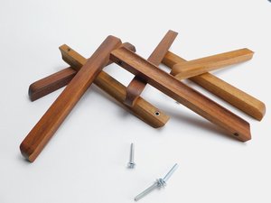 Wooden Cabinet Bar Handles Natural Finish Traditional Furniture Hardware Durable <b>Pulls</b> for Cabinet Doors and <b>Drawers</b> Handles - Product Image 5