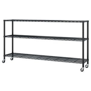 6 Tier Iron Display <b>Stand</b> 150*45*213cm with Adjustable Spacing Feet Wheels for Garage <b>Shelves</b> Easy Disassembly and Assembly - Product Image 4