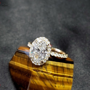 แหวนหมั้นเพชรแท้ทรงวงรีทองคำแท้ 18K สำหรับผู้หญิง ได้รับการรับรองจาก GIA สไตล์คลาสสิก - Product Image 2