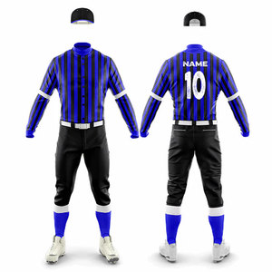 เสื้อเจอร์ซีย์ติดกระดุมแขนยาวพร้อมกางเกงดีไซน์กระเป๋าหลายช่อง ชุดเบสบอลซอฟต์บอลสำหรับทุกฤดูกาล ชุดกีฬาสำหรับฝึกซ้อมและแข่งขัน ปี 2026 - Product Image 1