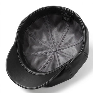 Gorra Gatsby de Cuero Negro al por Mayor, Sombrero Vintage para Conducir, Gorra Plana de Cuero PU Suave para Hombre y Mujer, Gorra Newsboy Casual de Moda Urbana - Product Image 6