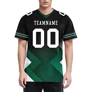 เสื้อฟุตบอลดิจิตอลแบบกำหนดเอง สีเทอร์ควอยซ์ ลายสร้างสรรค์ แขนสั้น ระบายอากาศได้ดี คอกลม ชื่อและหมายเลขส่วนตัว 100% - Product Image 2