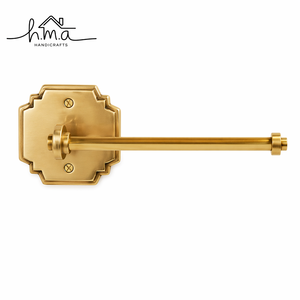 Polished Gold Brass Toilet Paper Holder with Elephant Shape Mount and Curved Open Arm Decorative <b>Wall</b> Mounted Bathroom Accessory - Product Image 2
