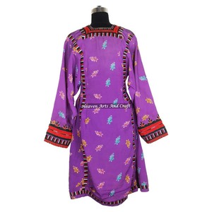 Vestido Tribal Afgano Balochi Auténtico BDR035, Vestido Bohemio Único al por Mayor, Vestido Vintage Hecho a Mano, Estilo Banjara Balochi - Product Image 3