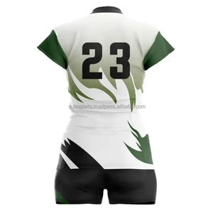 Ensemble uniforme de volley-ball personnalisé pour hommes et femmes respirant séchage rapide vêtements de sport maillots d'équipe shorts tenues assorties - Product Image 3